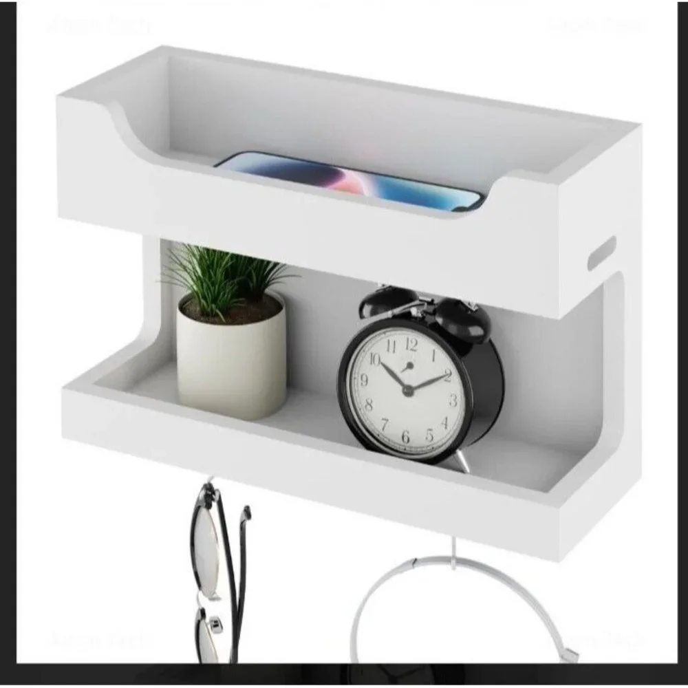 Key and Mail Holder for Wall - Wooden Wall Mount Mail Organizer & Key Rack